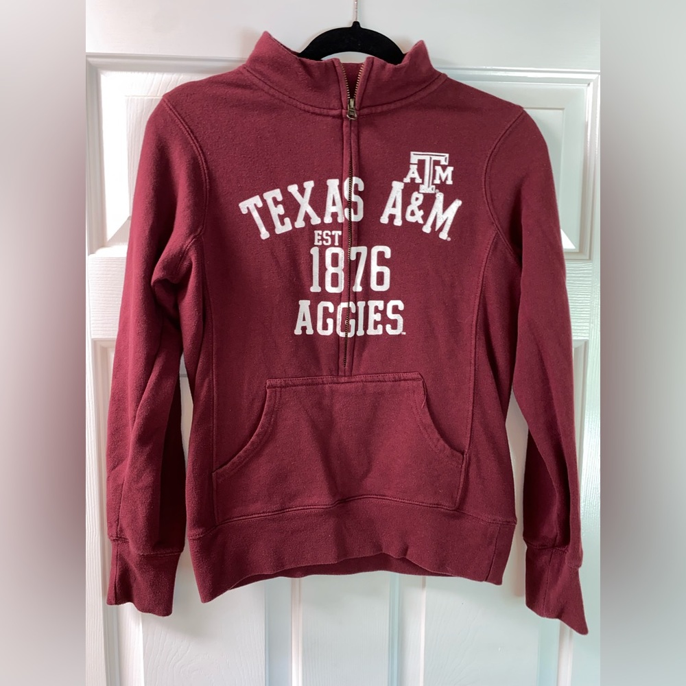 Texas A&M half zip sweater